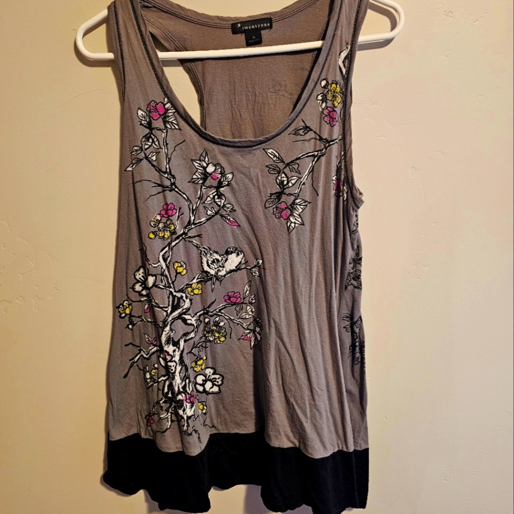 Grey tank top.